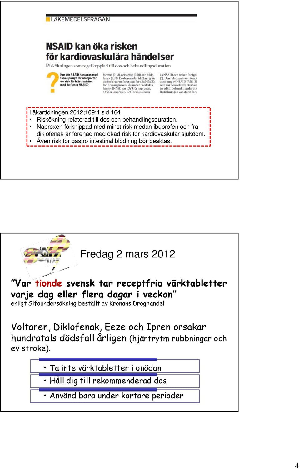 Även risk för gastro intestinal blödning bör beaktas.