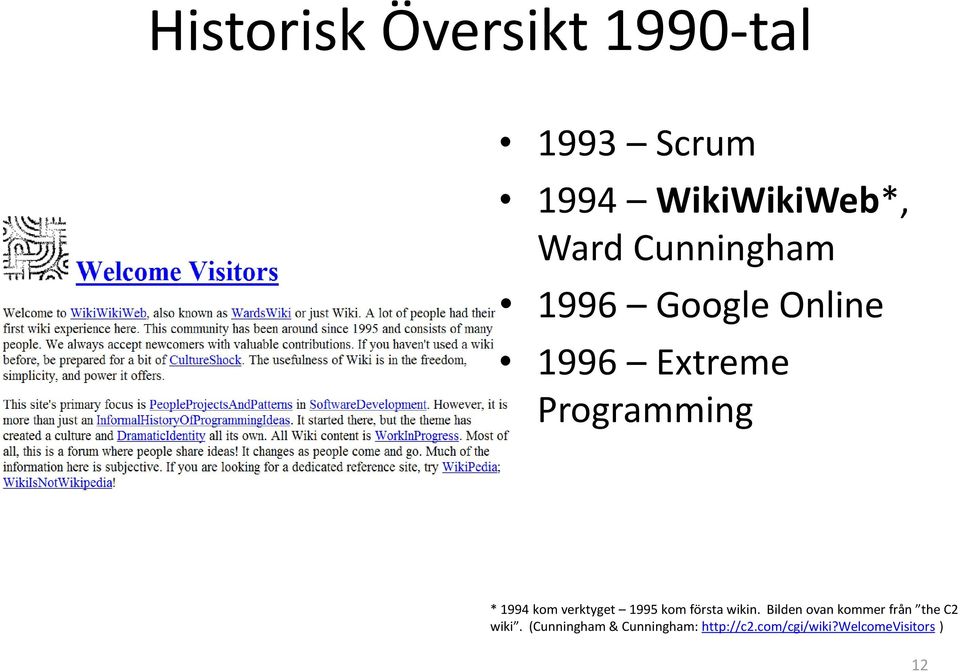 verktyget 1995 kom första wikin.