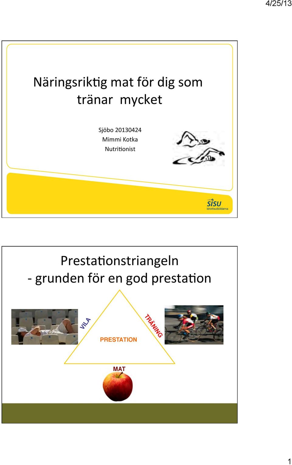 Nutri)onist Presta)onstriangeln - grunden