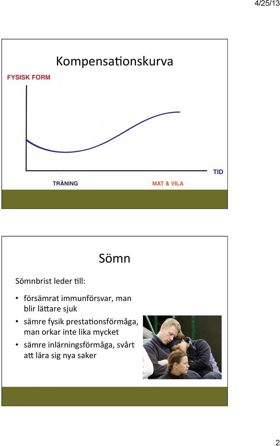 fysik presta)onsförmåga, man orkar inte lika