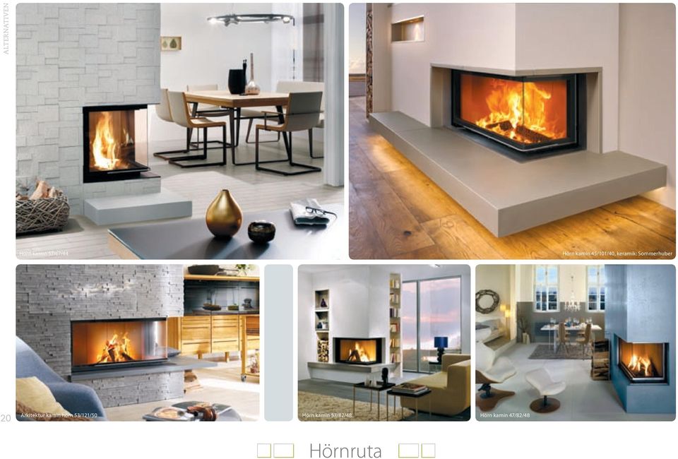 20 Arkitektur kamin hörn 53/121/50 Hörn
