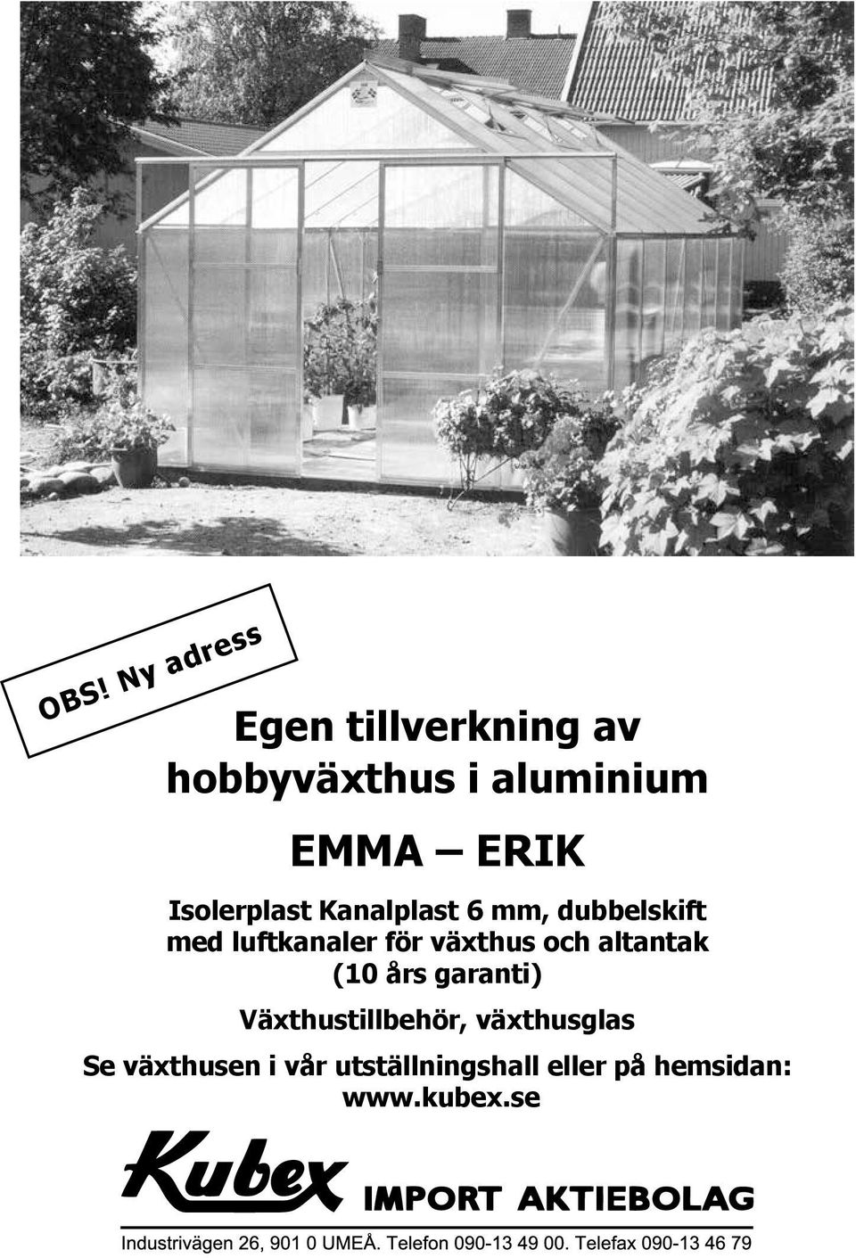växthus och altantak (10 års garanti) Växthustillbehör,