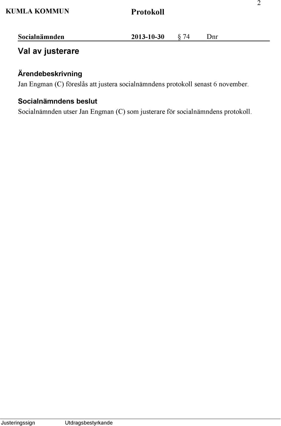 protokoll senast 6 november.