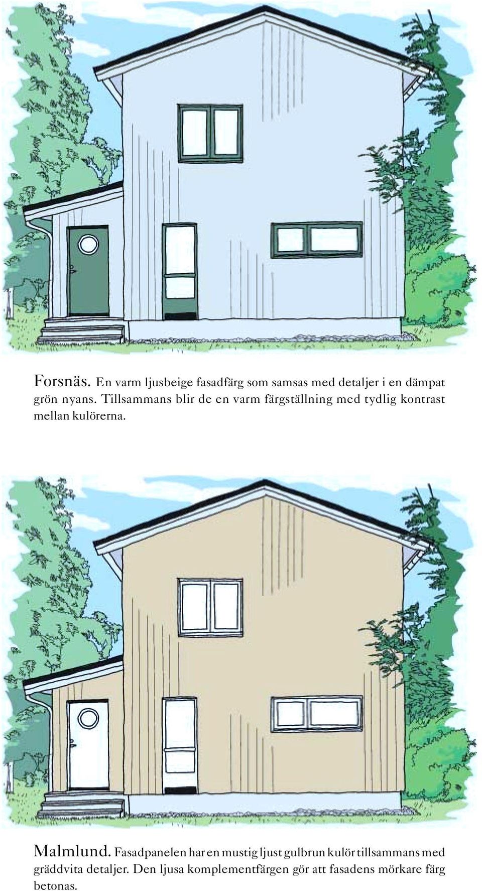 Tillsammans blir de en varm färgställning med tydlig kontrast mellan kulörerna.