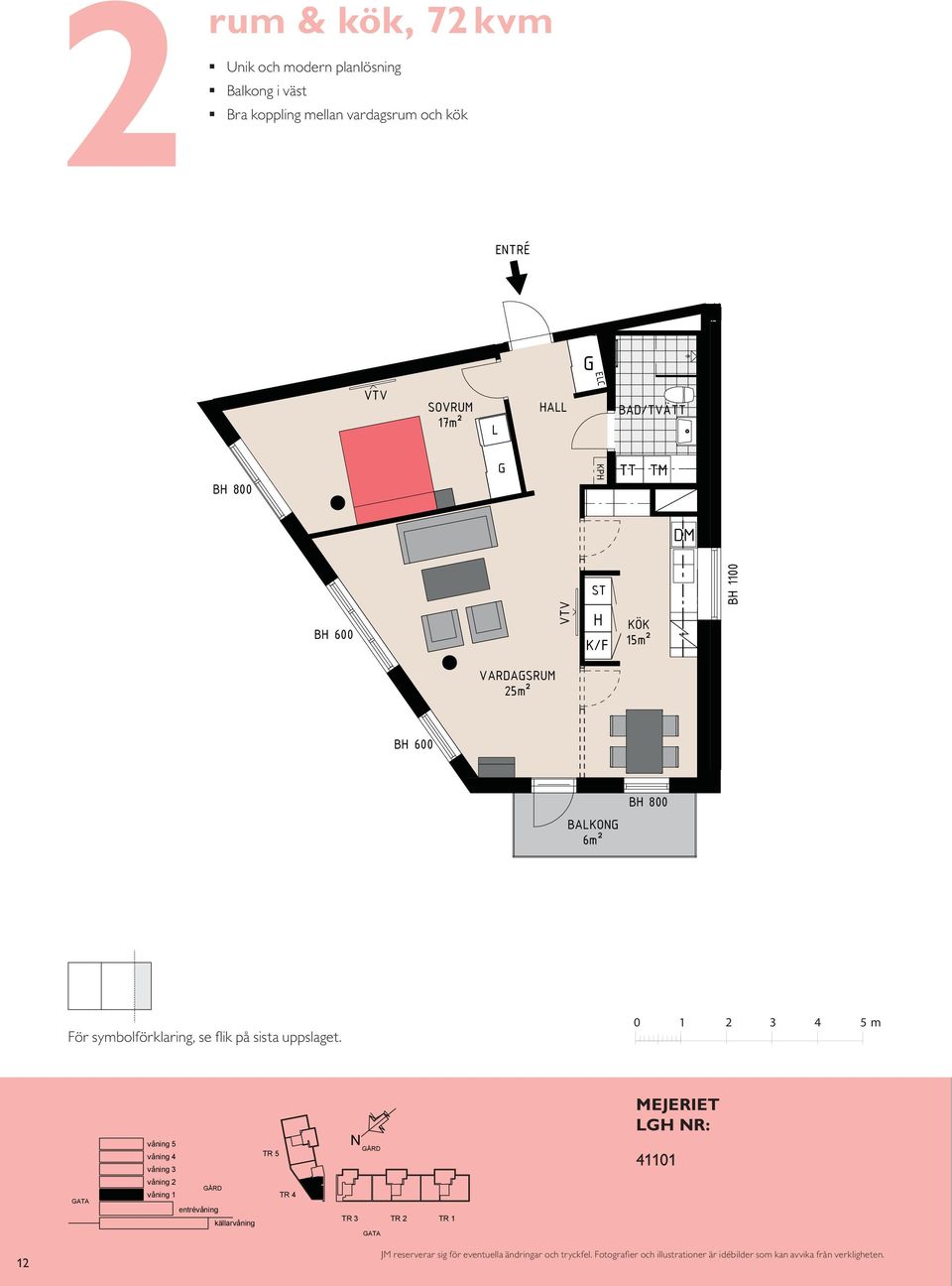 TM B 1100 1m² BAKO B 1100 E TR É För symbolförklaring, se flik på sista uppslaget.