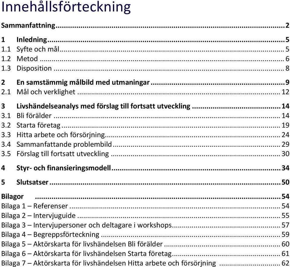 5 Förslag till fortsatt utveckling... 30 4 Styr- och finansieringsmodell... 34 5 Slutsatser... 50 Bilagor... 54 Bilaga 1 Referenser... 54 Bilaga 2 Intervjuguide.