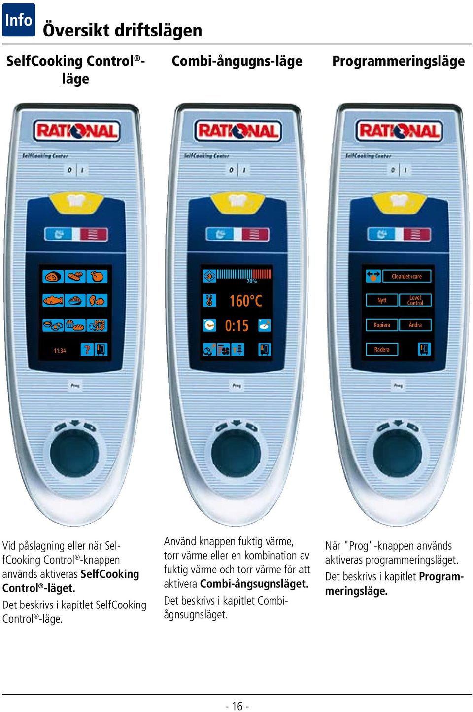 Det beskrivs i kapitlet SelfCooking Control -läge.