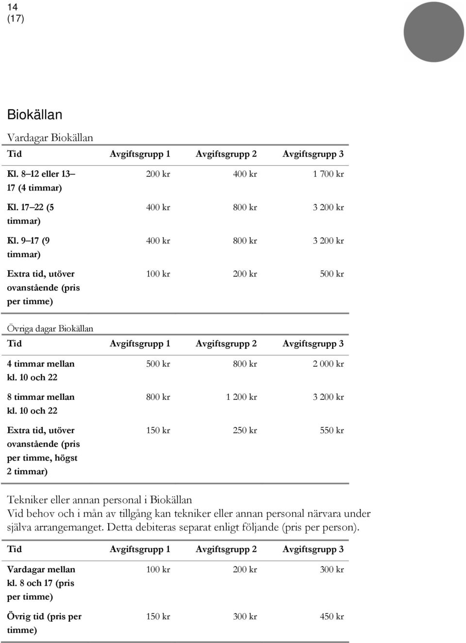 Avgiftsgrupp 2 Avgiftsgrupp 3 4 timmar mellan kl. 10 och 22 8 timmar mellan kl.