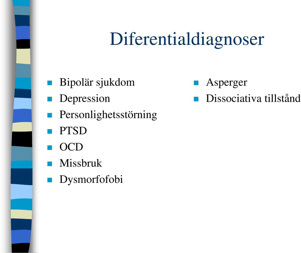 Personlighetsstörning PTSD OCD