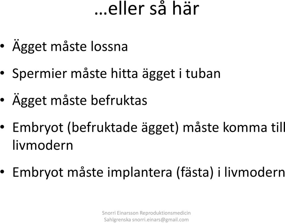 komma till livmodern Embryot måste implantera (fästa) i livmodern