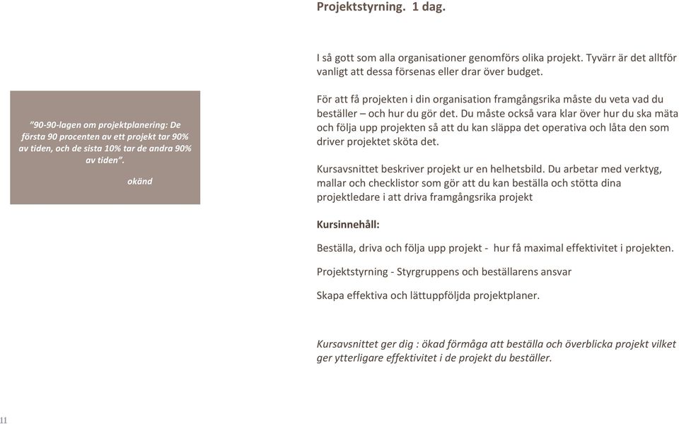 okänd För att få projekten i din organisation framgångsrika måste du veta vad du beställer och hur du gör det.