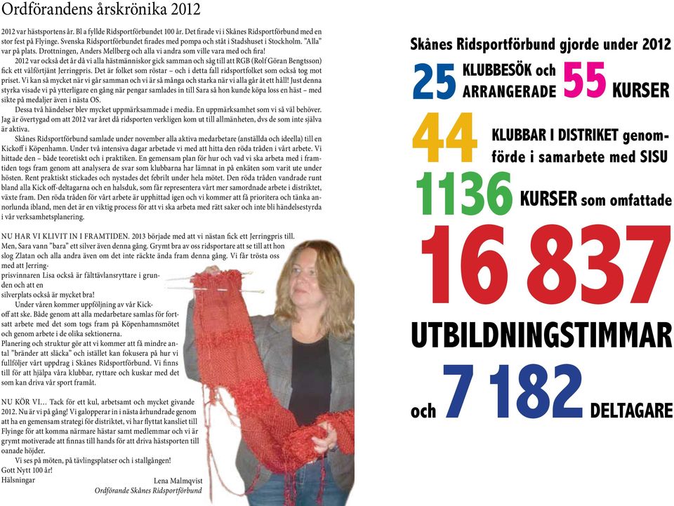 2012 var också det år då vi alla hästmänniskor gick samman och såg till att RGB (Rolf Göran Bengtsson) fick ett välförtjänt Jerringpris.