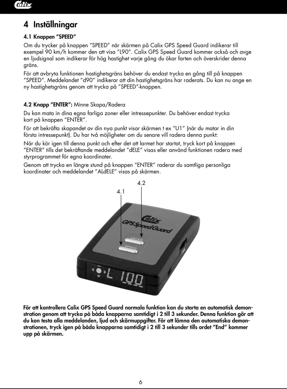 Calix GPS Speed Guard - PDF Gratis nedladdning
