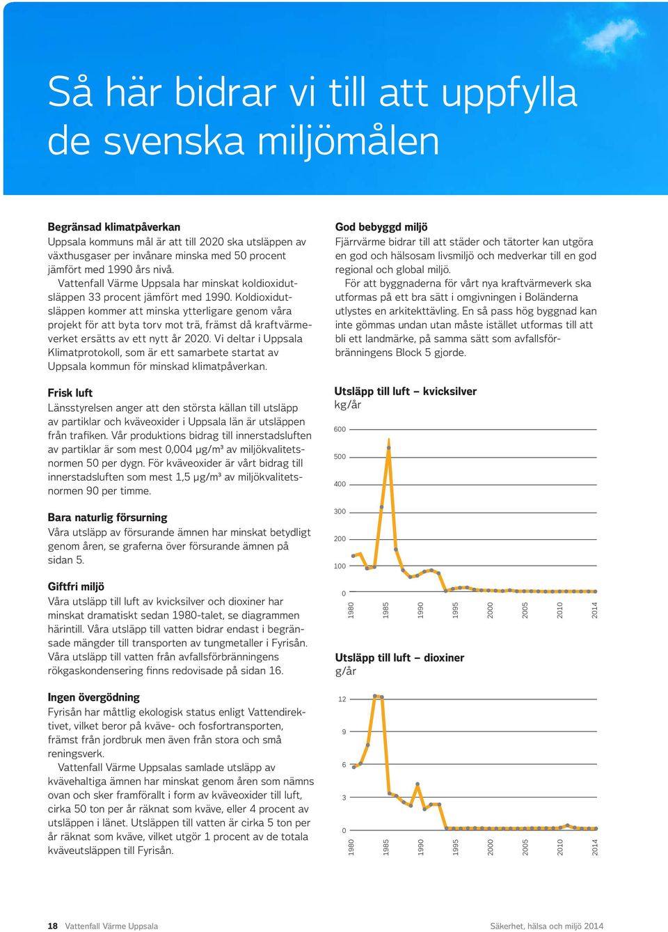 Koldioxidutsläppen kommer att minska ytterligare genom våra projekt för att byta torv mot trä, främst då kraftvärmeverket ersätts av ett nytt år.
