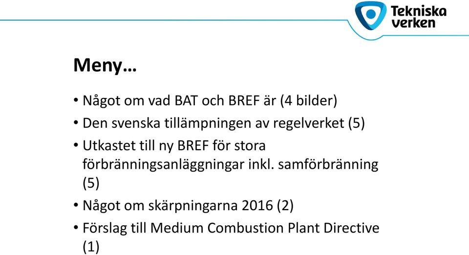 stora förbränningsanläggningar inkl.