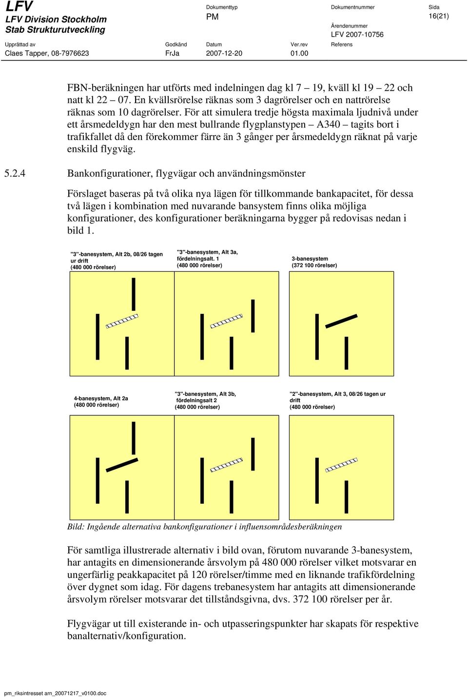 räknat på varje enskild flygväg. 5.2.