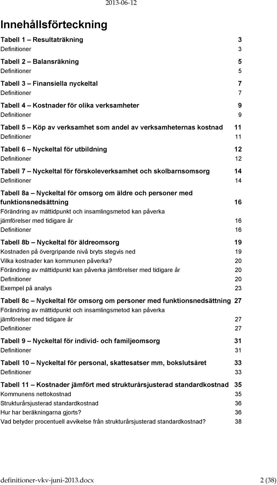 skolbarnsomsorg 14 Definitioner 14 Tabell 8a Nyckeltal för omsorg om äldre och personer med funktionsnedsättning 16 Förändring av mättidpunkt och insamlingsmetod kan påverka jämförelser med tidigare