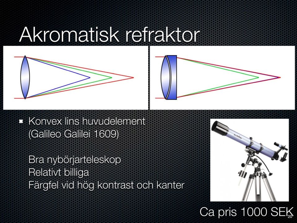 nybörjarteleskop Relativt billiga