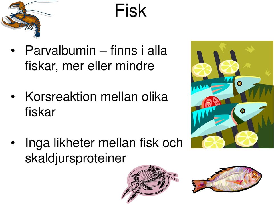 Korsreaktion mellan olika fiskar