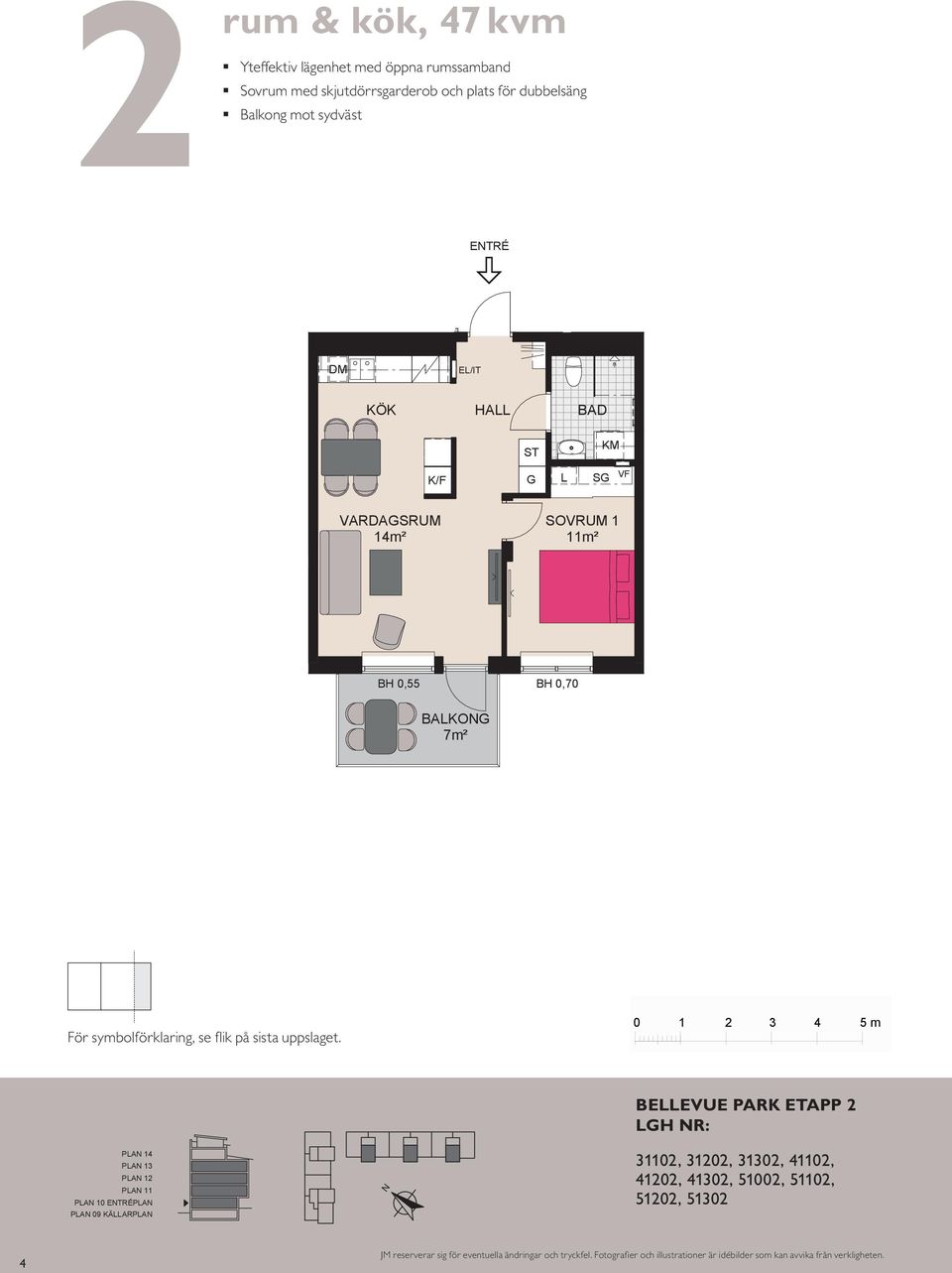 rumssamband Sovrum med plats för två Balkong mot gård ETRÉ ETRÉ BAKOG 8 BH 0,5 K/F BH 0,70 m K/F G m² KM G VF KM VF SOVRUM m² m² SOVRUM m² K/F SOVRUM BH 0,55 BAKOG G 7m² BH 0,55 BAKOG 7m² KM ETRÉ För