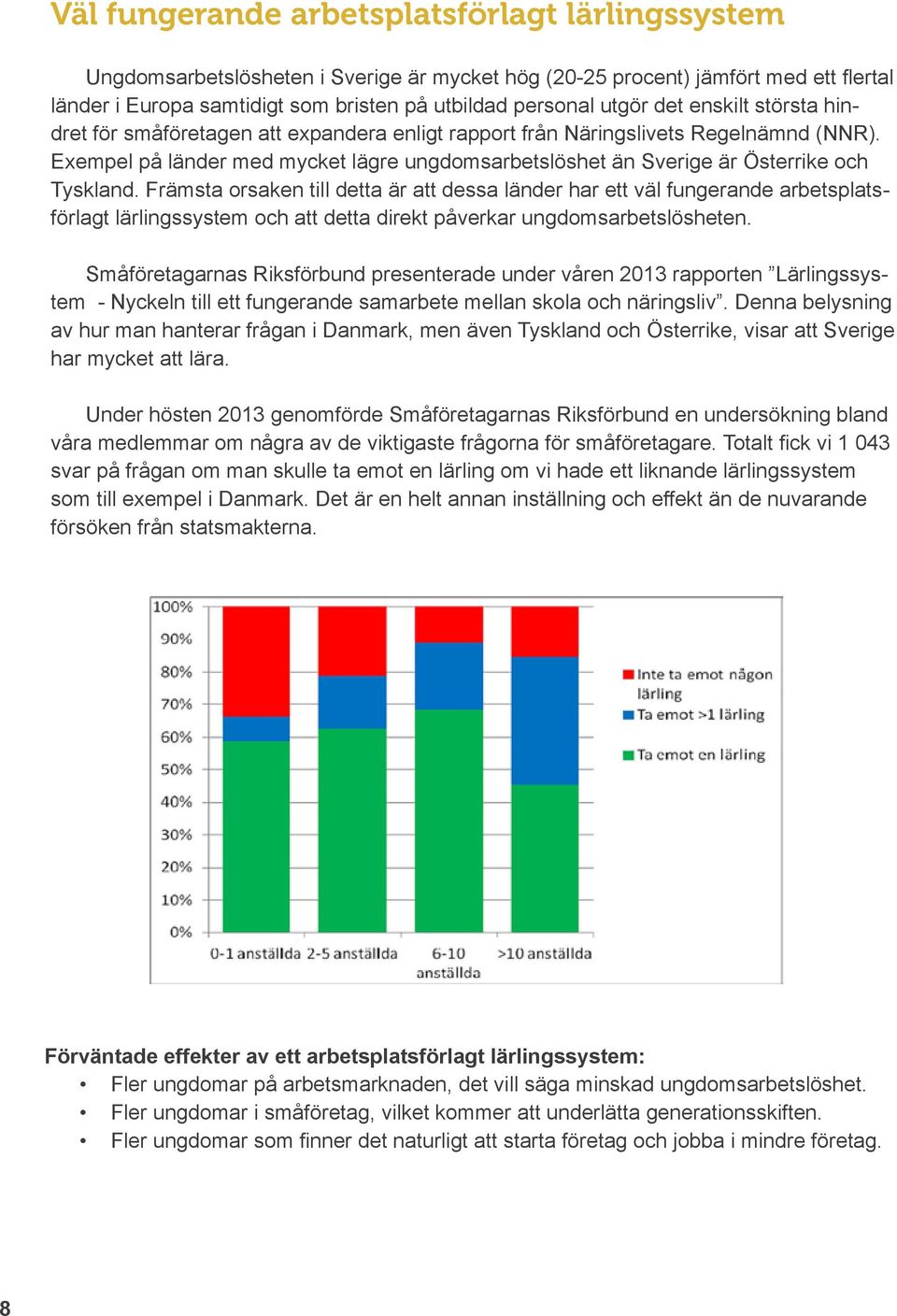 Exempel på länder med mycket lägre ungdomsarbetslöshet än Sverige är Österrike och Tyskland.