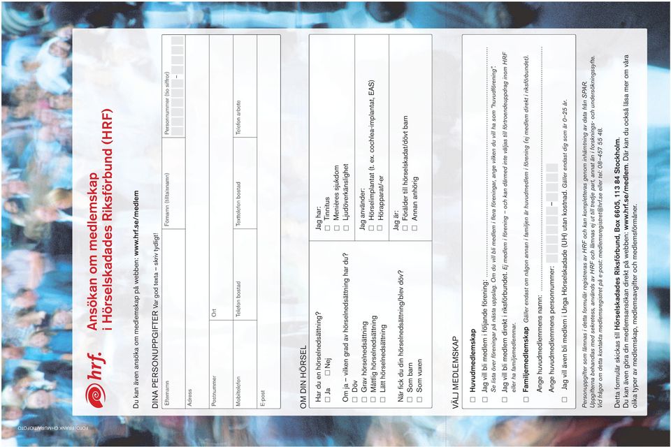Hörselskadades Riksförbund Svarspost