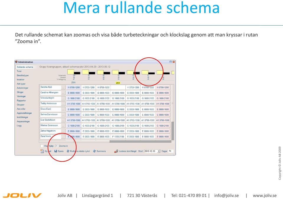 turbeteckningar och klockslag