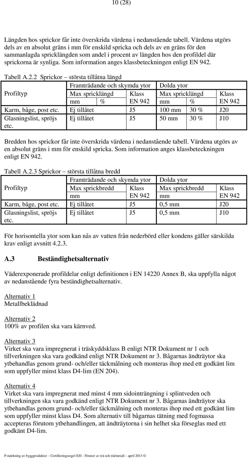 Som information anges klassbeteckningen enligt EN 942.