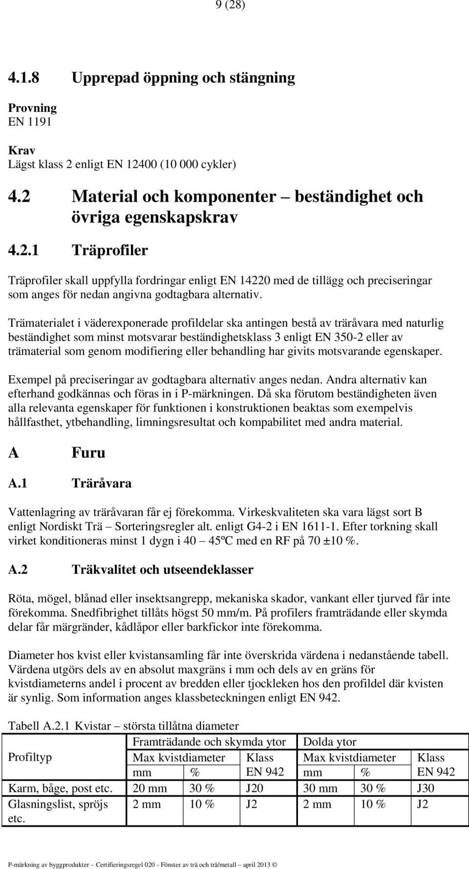 modifiering eller behandling har givits motsvarande egenskaper. Exempel på preciseringar av godtagbara alternativ anges nedan. Andra alternativ kan efterhand godkännas och föras in i P-märkningen.