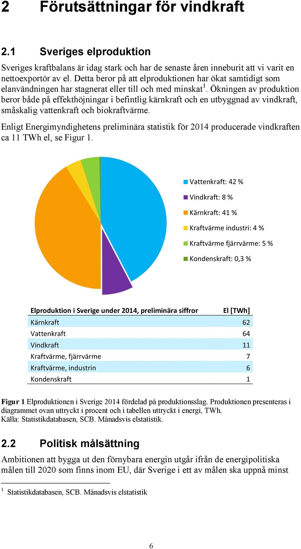 Ökningen av produktion beror både på effekthöjningar i befintlig kärnkraft och en utbyggnad av vindkraft, småskalig vattenkraft och biokraftvärme.