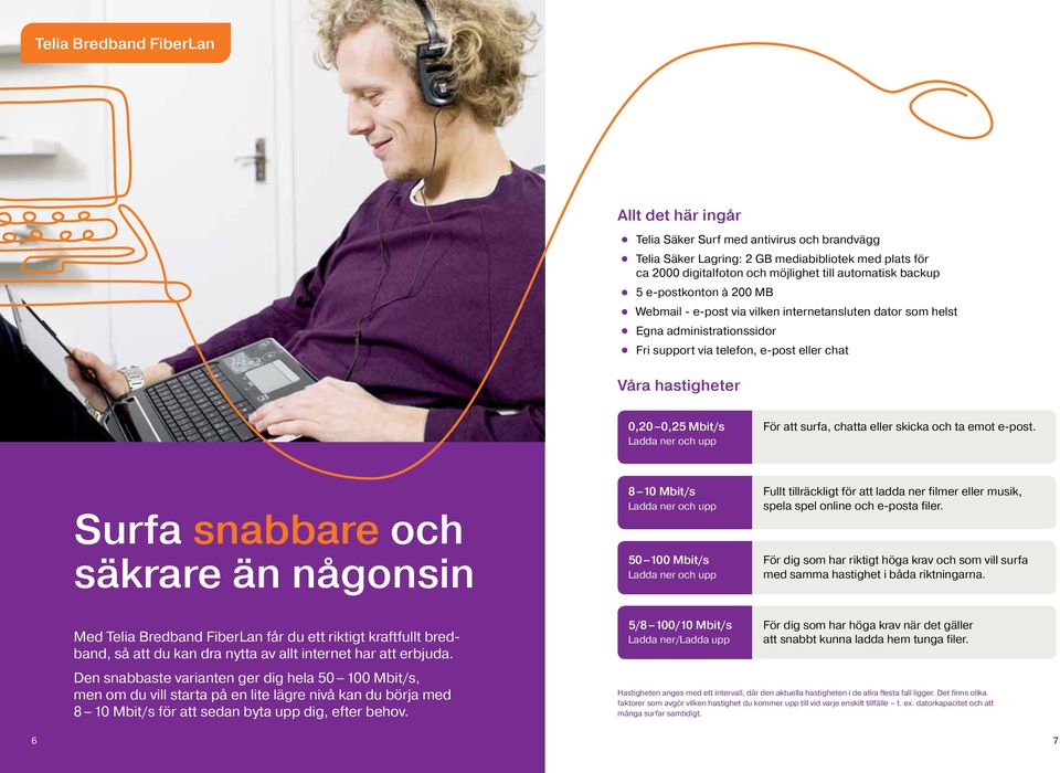 att surfa, chatta eller skicka och ta emot e-post.