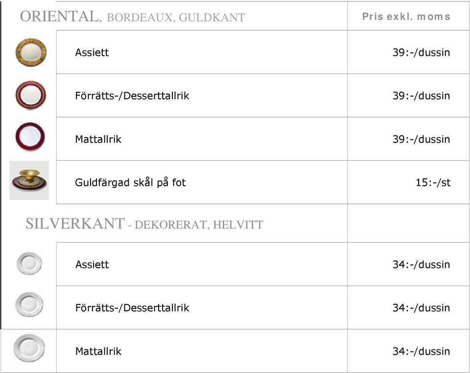 Guldfärgad skål på fot SILVERKANT -