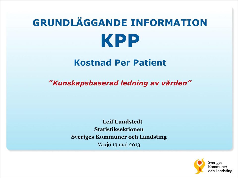 Leif Lundstedt Statistiksektionen