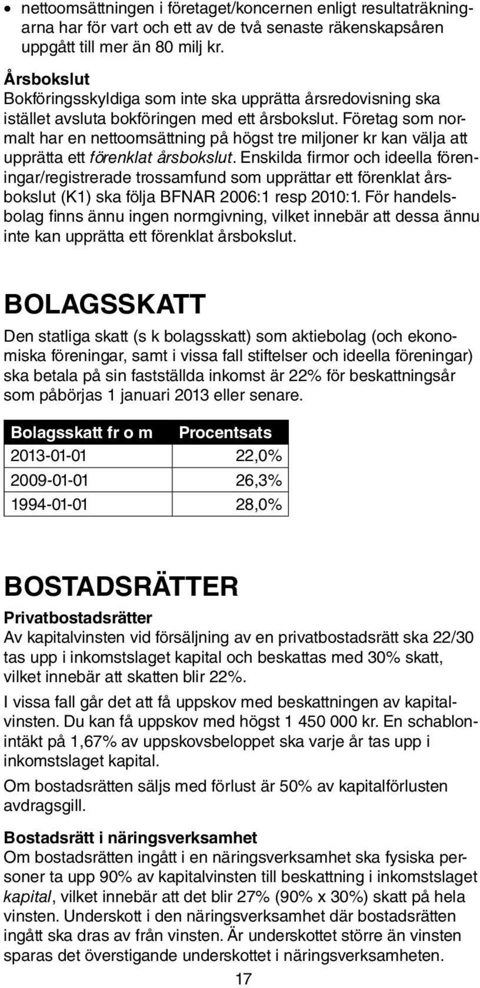 Företag som normalt har en nettoomsättning på högst tre miljoner kr kan välja att upprätta ett förenklat årsbokslut.