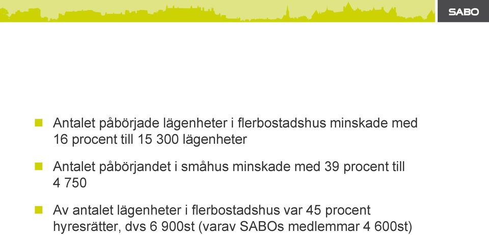 minskade med 39 procent till 4 750 Av antalet lägenheter i