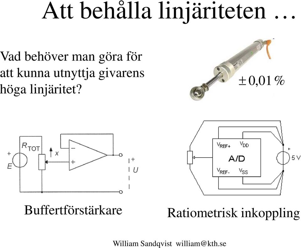 givarens höga linjäritet?