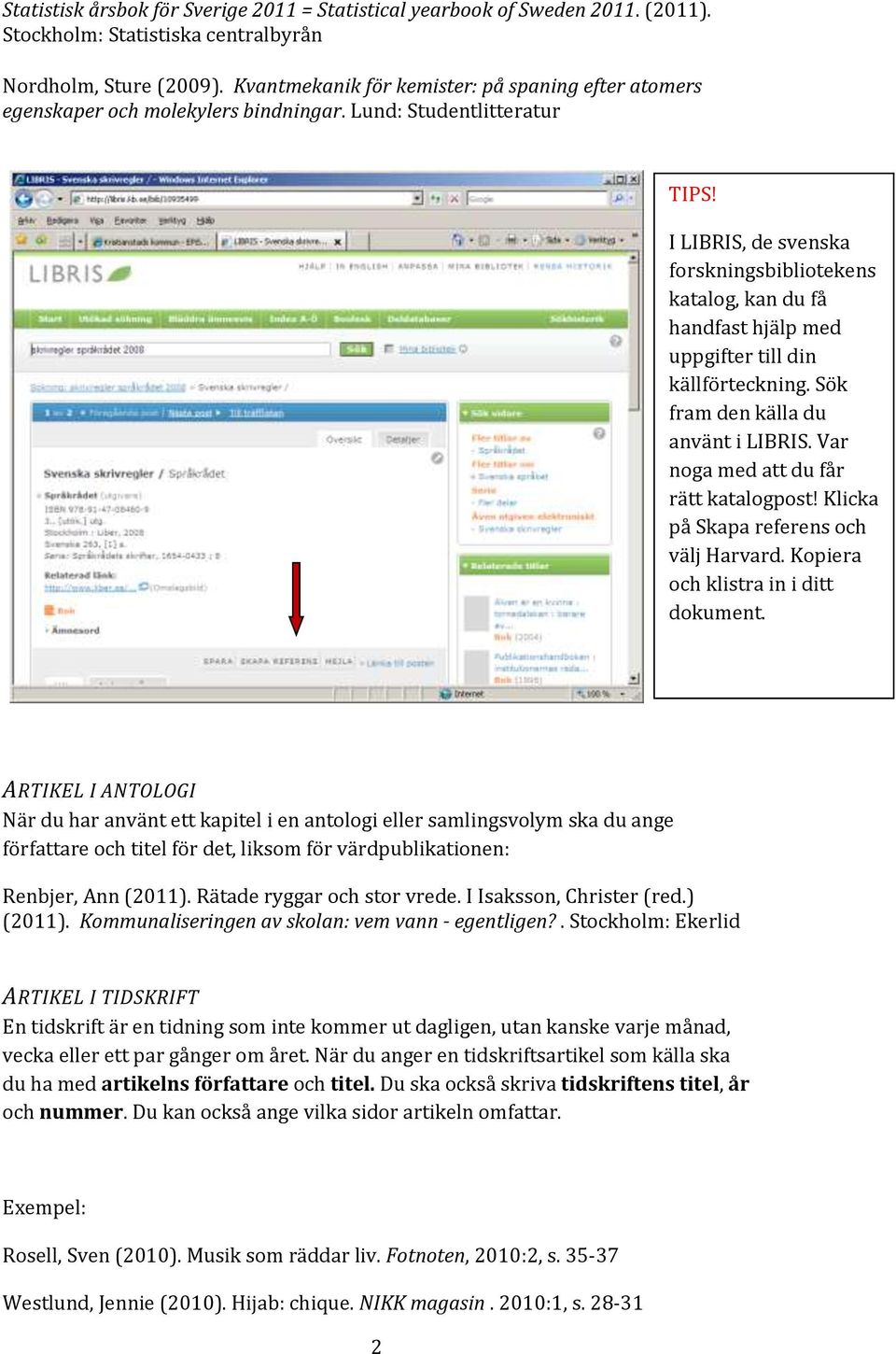 Kallor Och Kallhantering Enligt Harvardsystemet Pdf Free Download