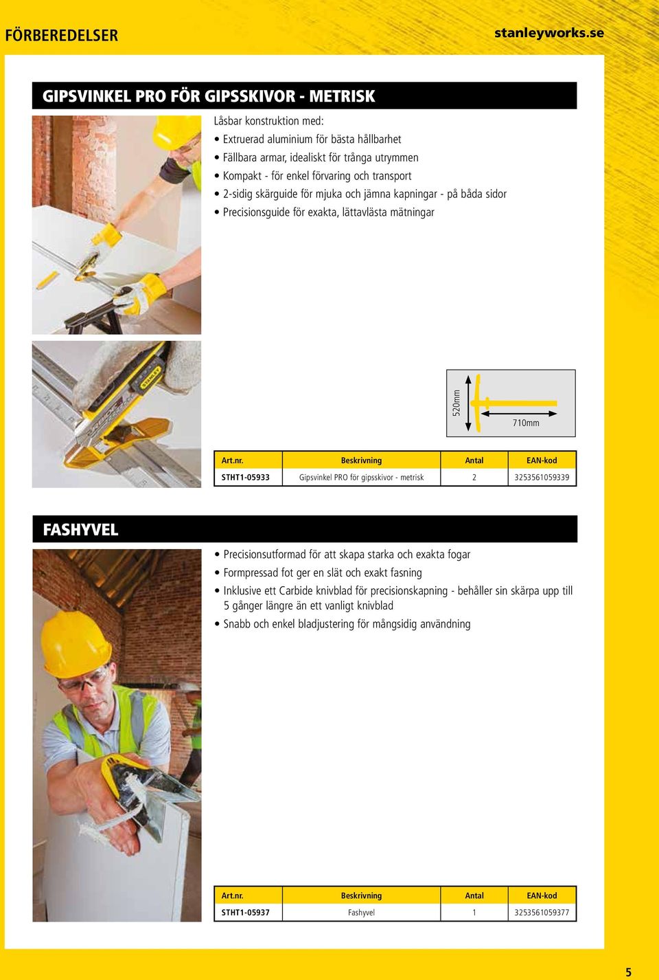 och transport 2-sidig skärguide för mjuka och jämna kapningar - på båda sidor Precisionsguide för exakta, lättavlästa mätningar 520mm 710mm STHT1-05933 Gipsvinkel PRO för gipsskivor -