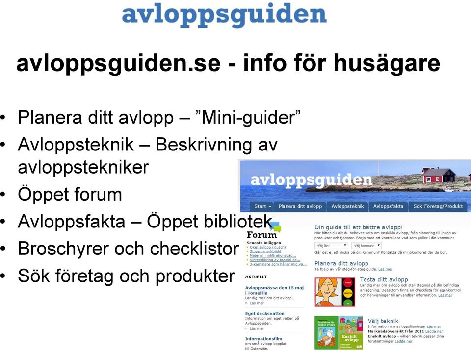 Mini-guider Avloppsteknik Beskrivning av