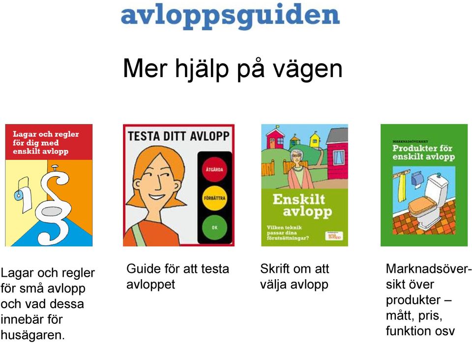 Guide för att testa avloppet Skrift om att välja