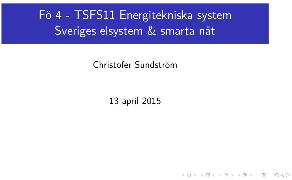 Sveriges elsystem &
