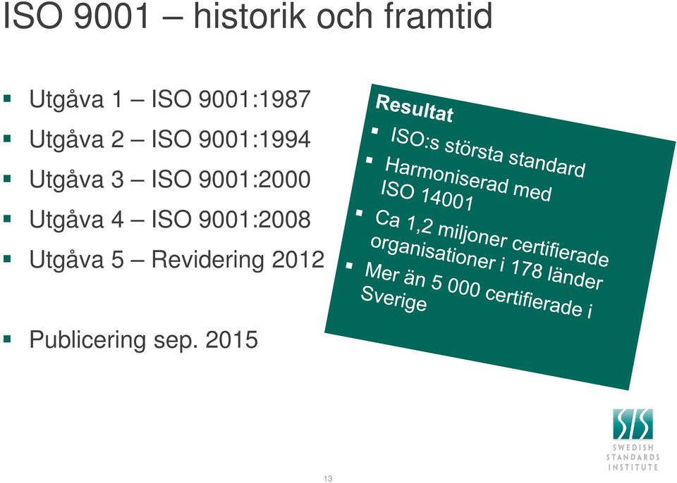 ISO 9001:2000 Utgåva 4 ISO 9001:2008
