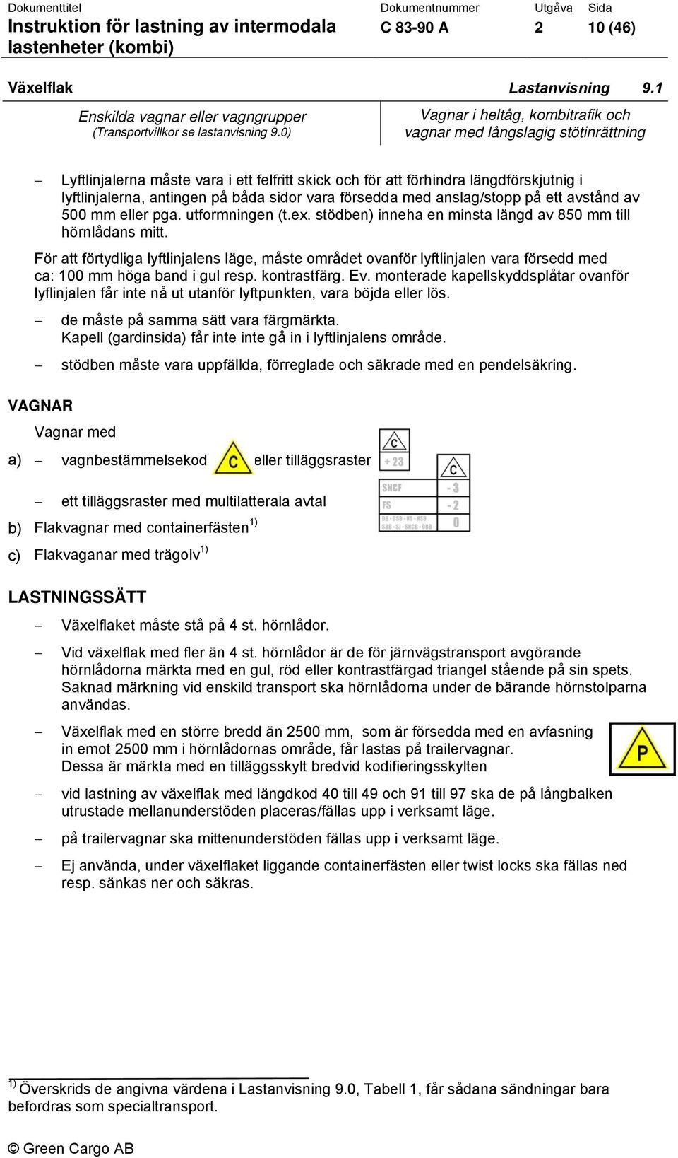vara försedda med anslag/stopp på ett avstånd av 500 mm eller pga. utformningen (t.ex. stödben) inneha en minsta längd av 850 mm till hörnlådans mitt.