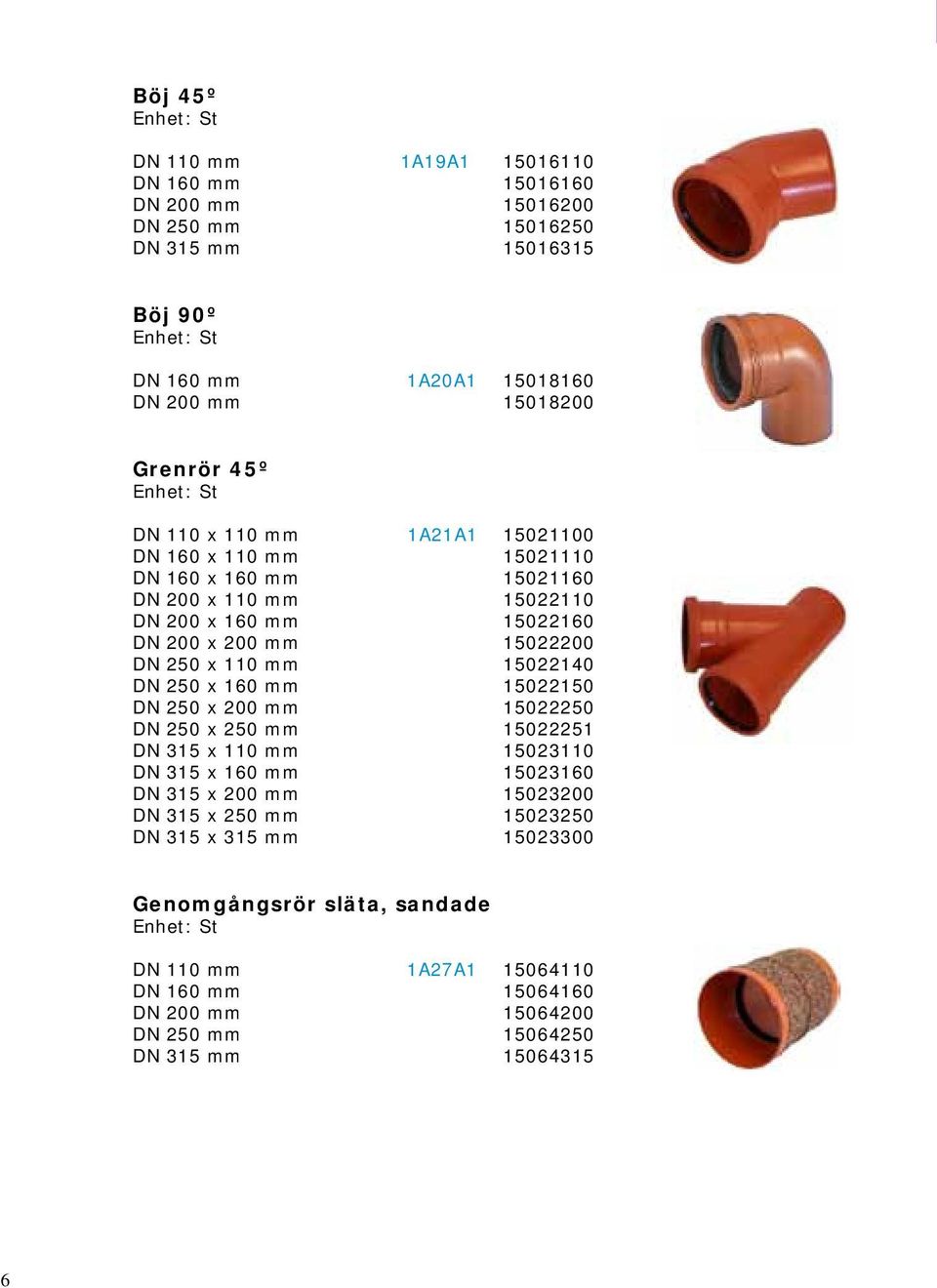 110 mm 15022140 DN 250 x 160 mm 15022150 DN 250 x 200 mm 15022250 DN 250 x 250 mm 15022251 DN 315 x 110 mm 15023110 DN 315 x 160 mm 15023160 DN 315 x 200 mm 15023200 DN 315