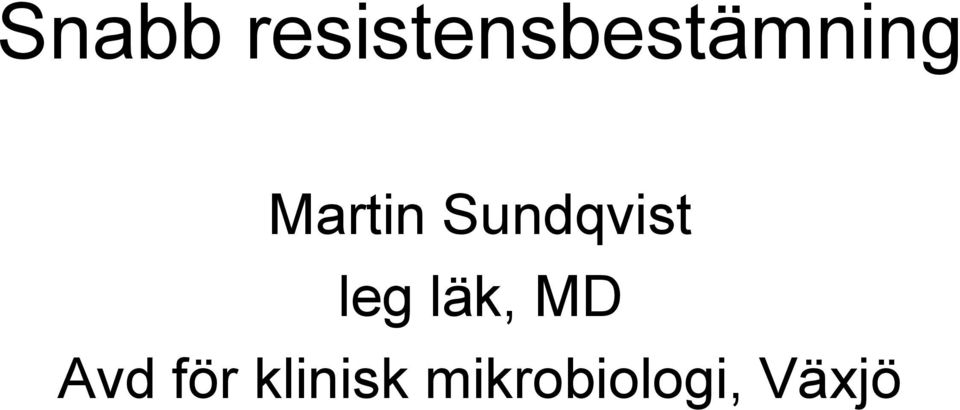 Martin Sundqvist leg