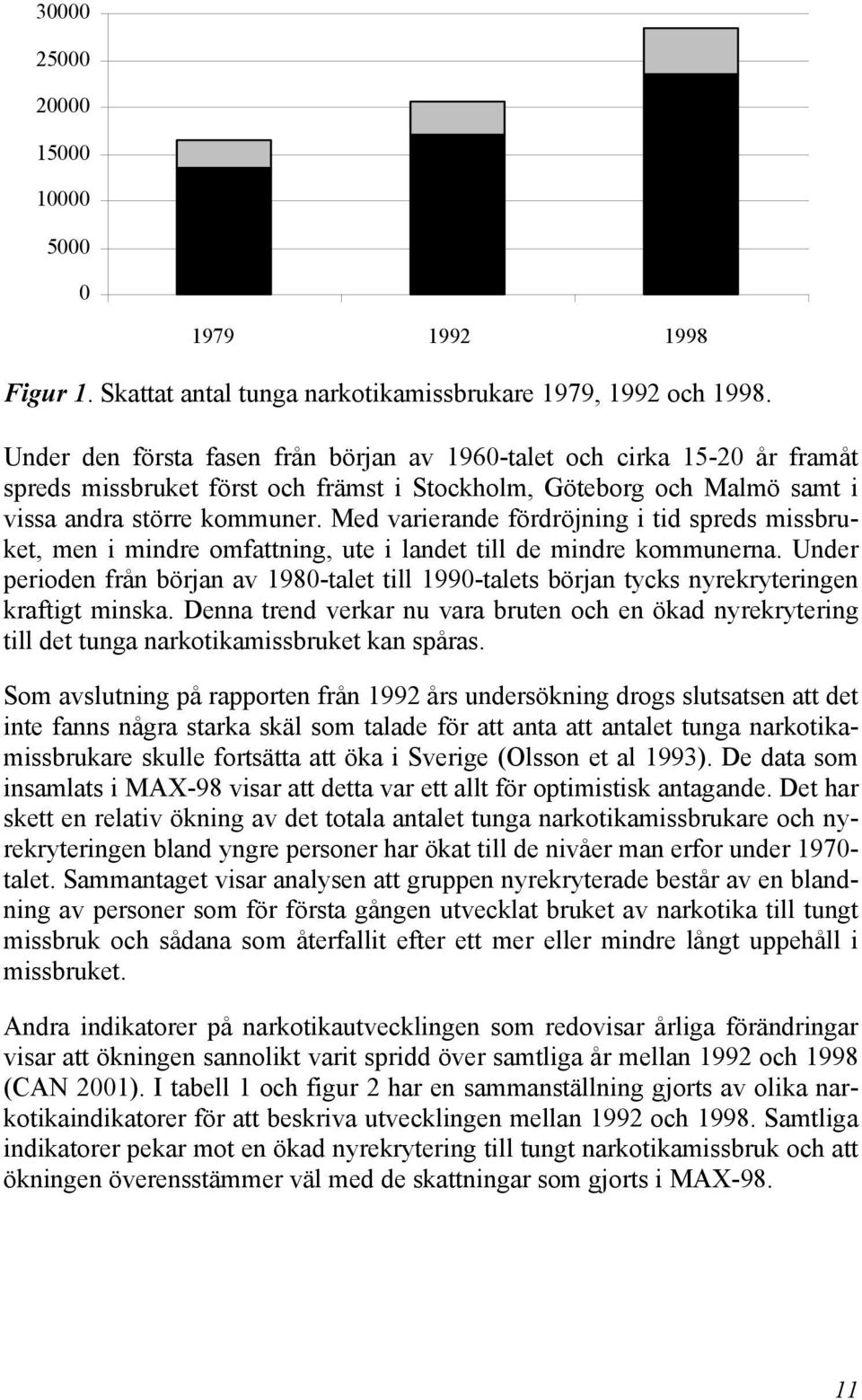 Med varierande fördröjning i tid spreds missbruket, men i mindre omfattning, ute i landet till de mindre kommunerna.