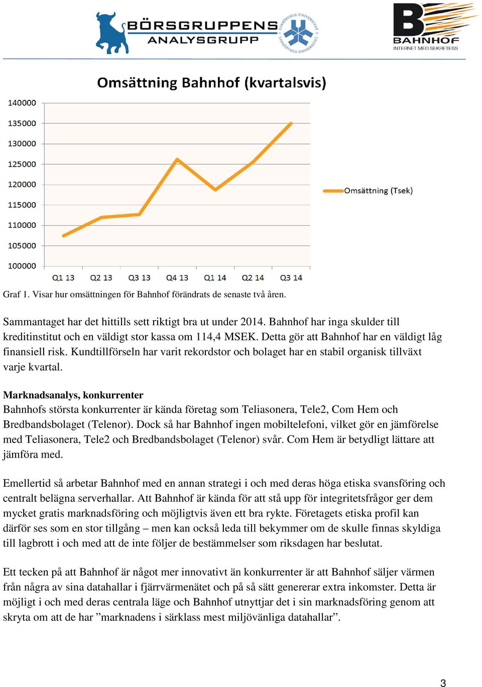 Kundtillförseln har varit rekordstor och bolaget har en stabil organisk tillväxt varje kvartal.