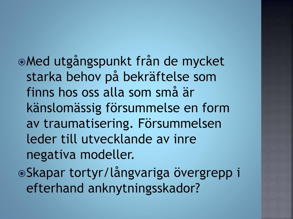 traumatisering.