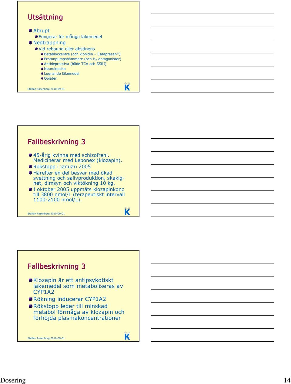 Rökstopp i januari 2005 Härefter en del besvär med ökad svettning och salivproduktion, skakighet, dimsyn och viktökning 10 kg.