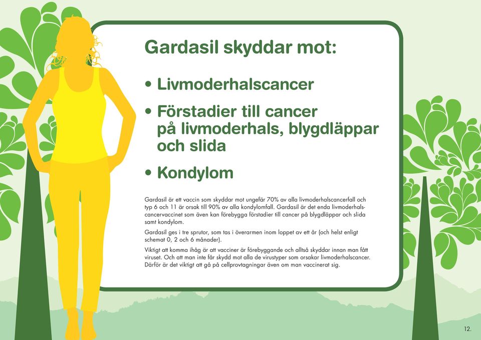 Gardasil är det enda livmoderhalscancervaccinet som även kan förebygga förstadier till cancer på blygd läppar och slida samt kondylom.